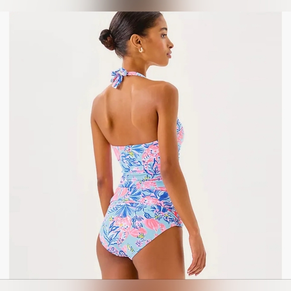NWT Lilly Pulitzer Peggi Tankini Top Multi Elephant Splash SIZE 14 - Picture 2 of 10